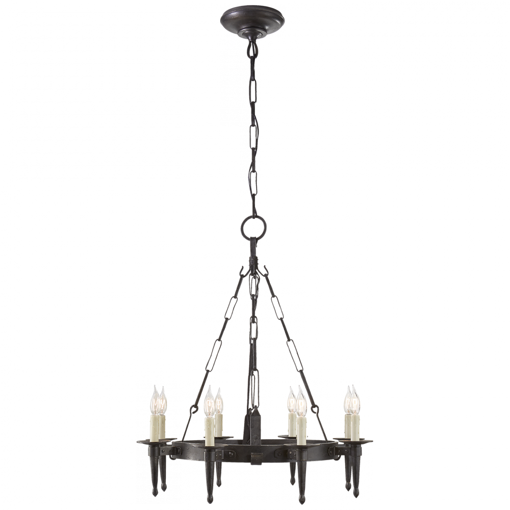 Branson Small One-Tier Ring Torch Chandelier