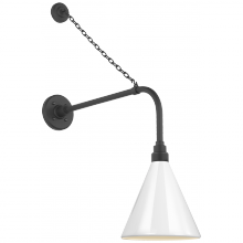 Visual Comfort & Co. Signature Collection RL TOB 2810MBK/S10-WHT - Academy 20" Anchored Rex Barn Light