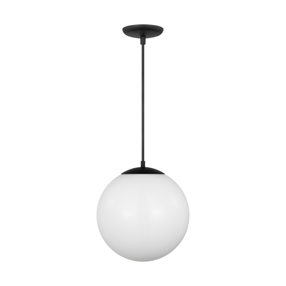 Leo - Hanging Globe Extra Large One Light Pendant with White Glass